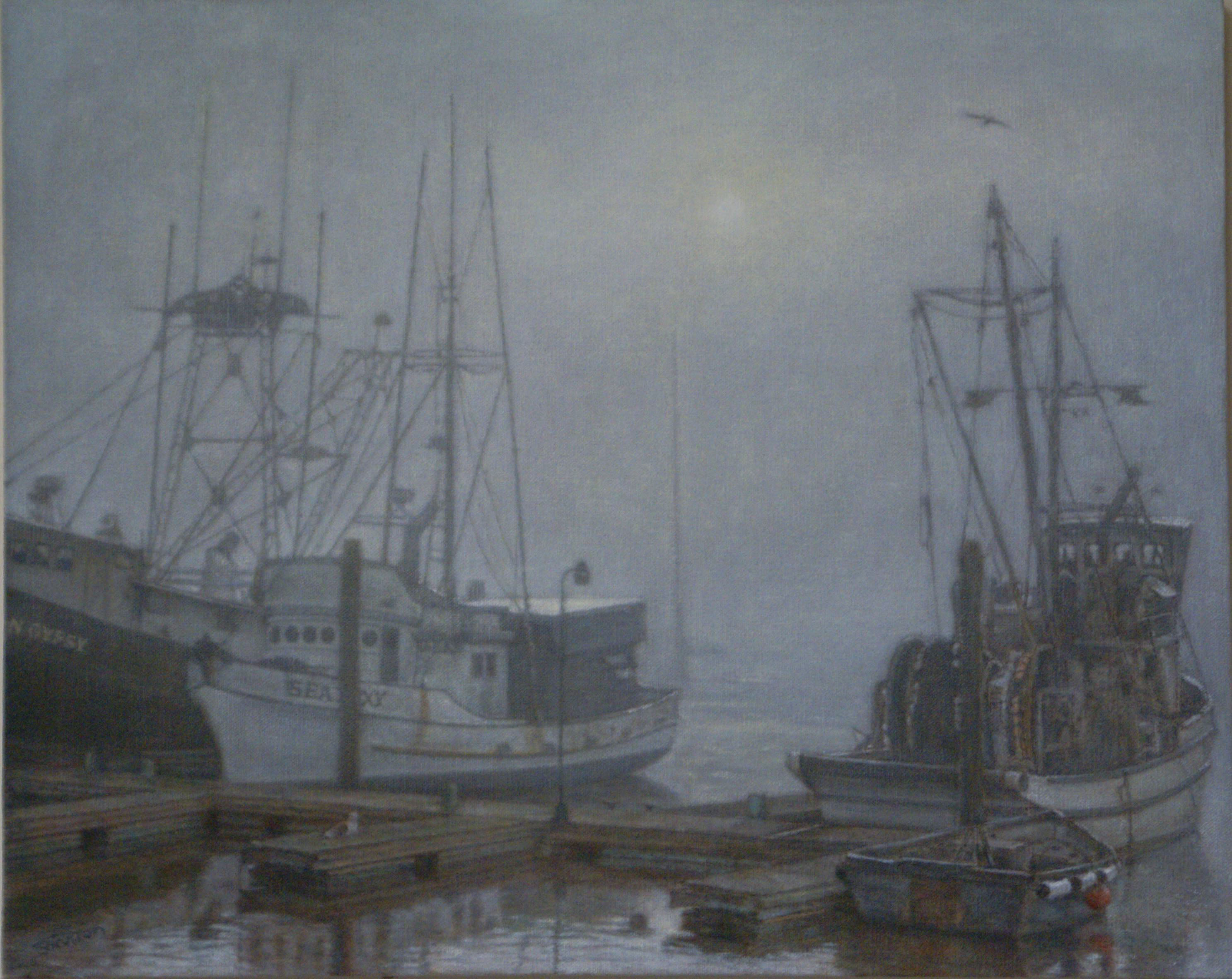 Moss Landing Harbor Fog by Marsha Stanton